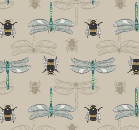 The Botanist Bees and Dragonfly on natural background - Click Image to Close